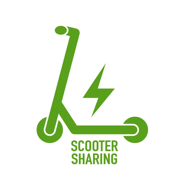 Elektrische scooters delen pictogram concept. — Stockvector
