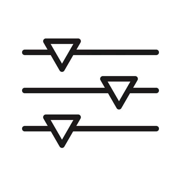 Instellingen pictogram, lijn stijl, bewerkbare vector — Stockvector