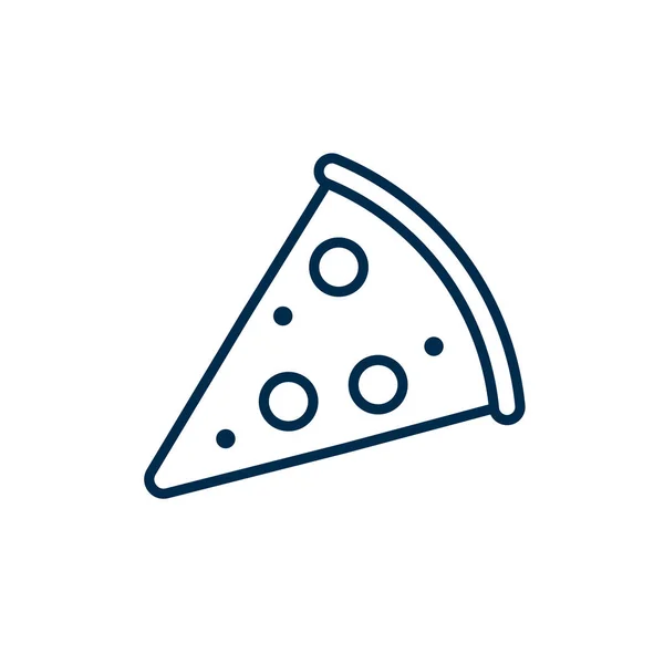 Pizza flat line icon. — Stock Vector