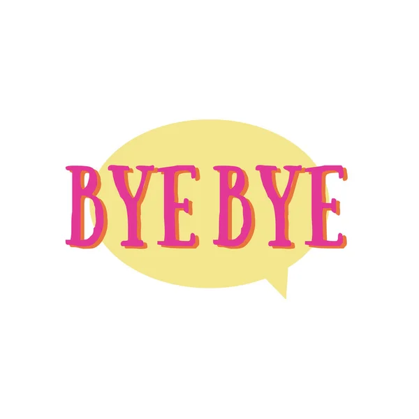 Bye Bye icoon op wit — Stockvector