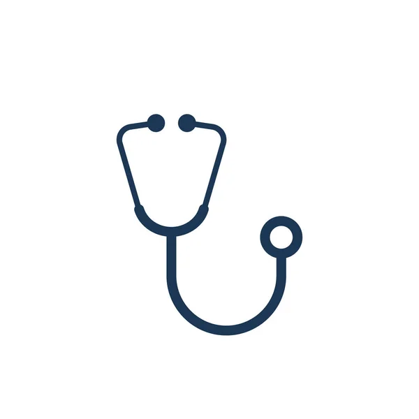 Stethoscope sign icon in flat style — 스톡 벡터