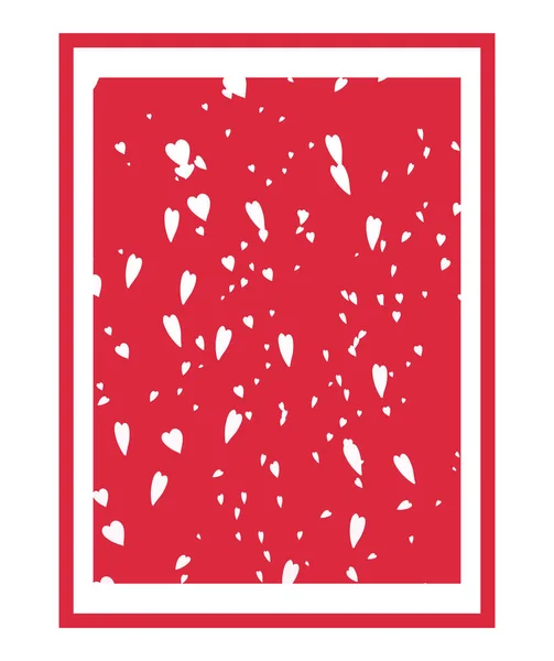 Beaux coeurs confettis tombant sur le fond — Image vectorielle