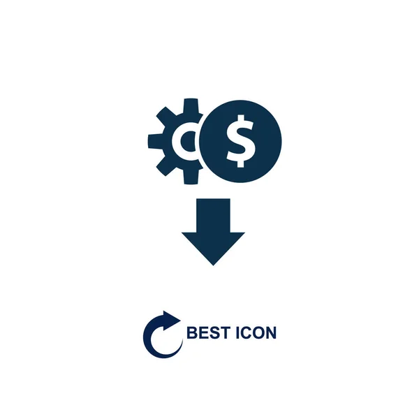 Cost reduction icon — Stock Vector