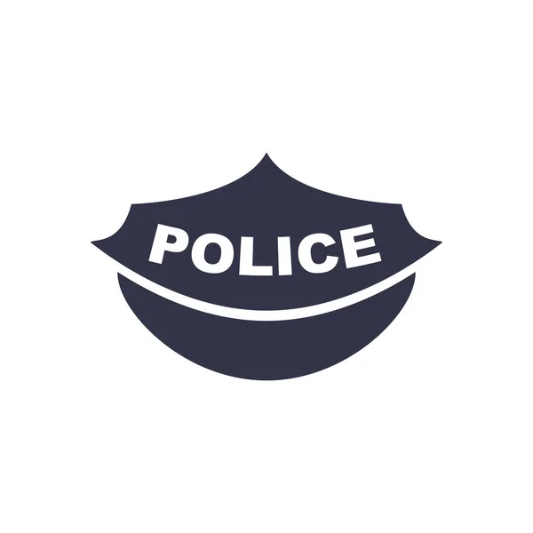 Police peaked cap icon — Stock Vector