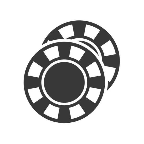 Casino Chip icon. Vector illustration style — ストックベクタ