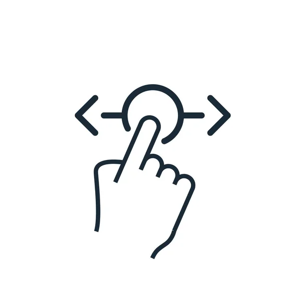 Icona strisciare la mano — Vettoriale Stock