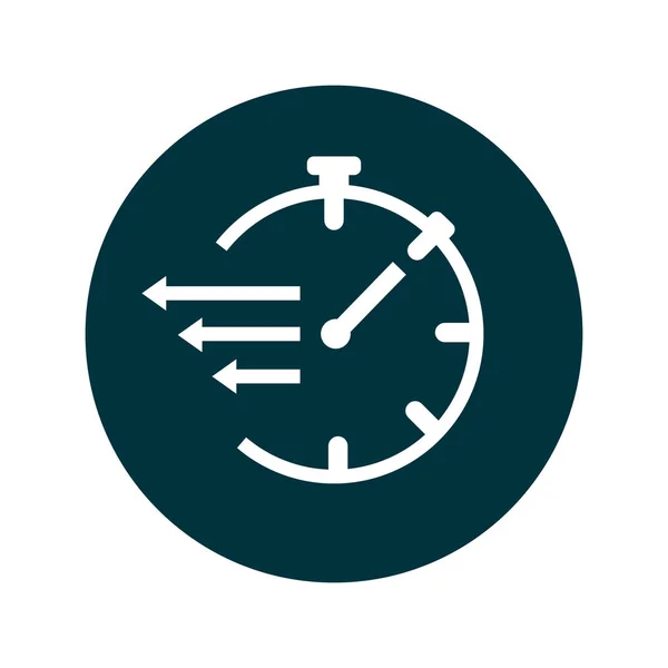 Stopwatch lijn vector pictogram op wit — Stockvector