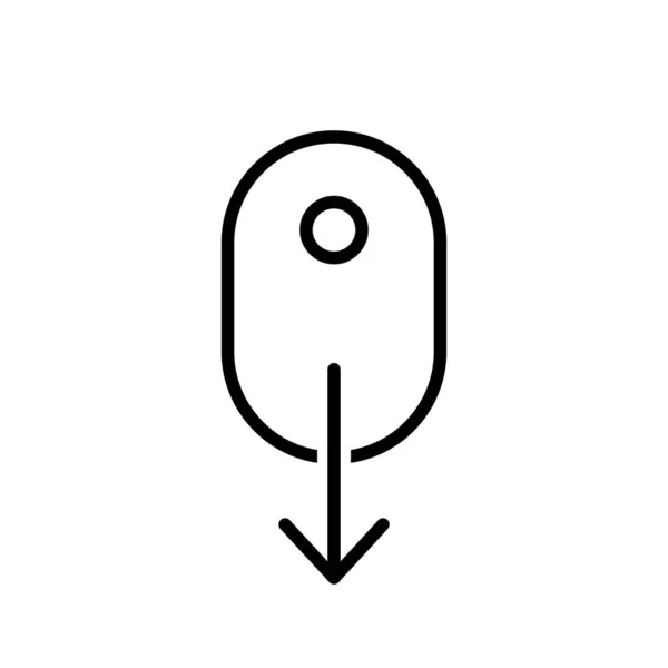 Scroll naar beneden pictogram. — Stockvector