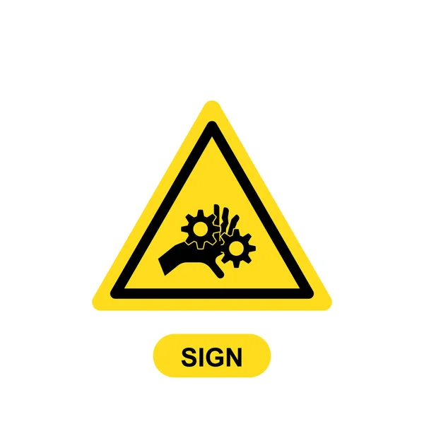 Perigo Mantenha as mãos claras Signo de símbolo, Ilustração vetorial, isolado na etiqueta de fundo branco. EPS10 — Vetor de Stock