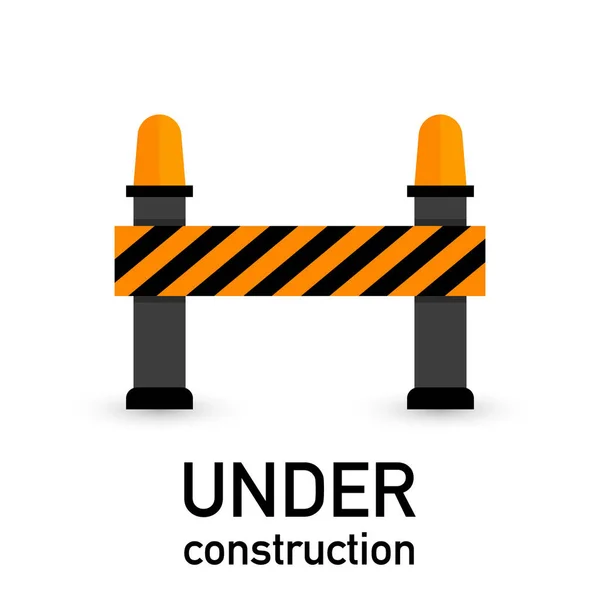 Under construction website concept. Vector flat — Stock Vector