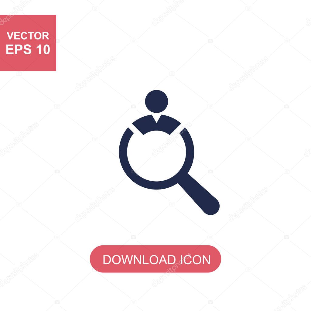 Find talent hr human logo on white. vector template