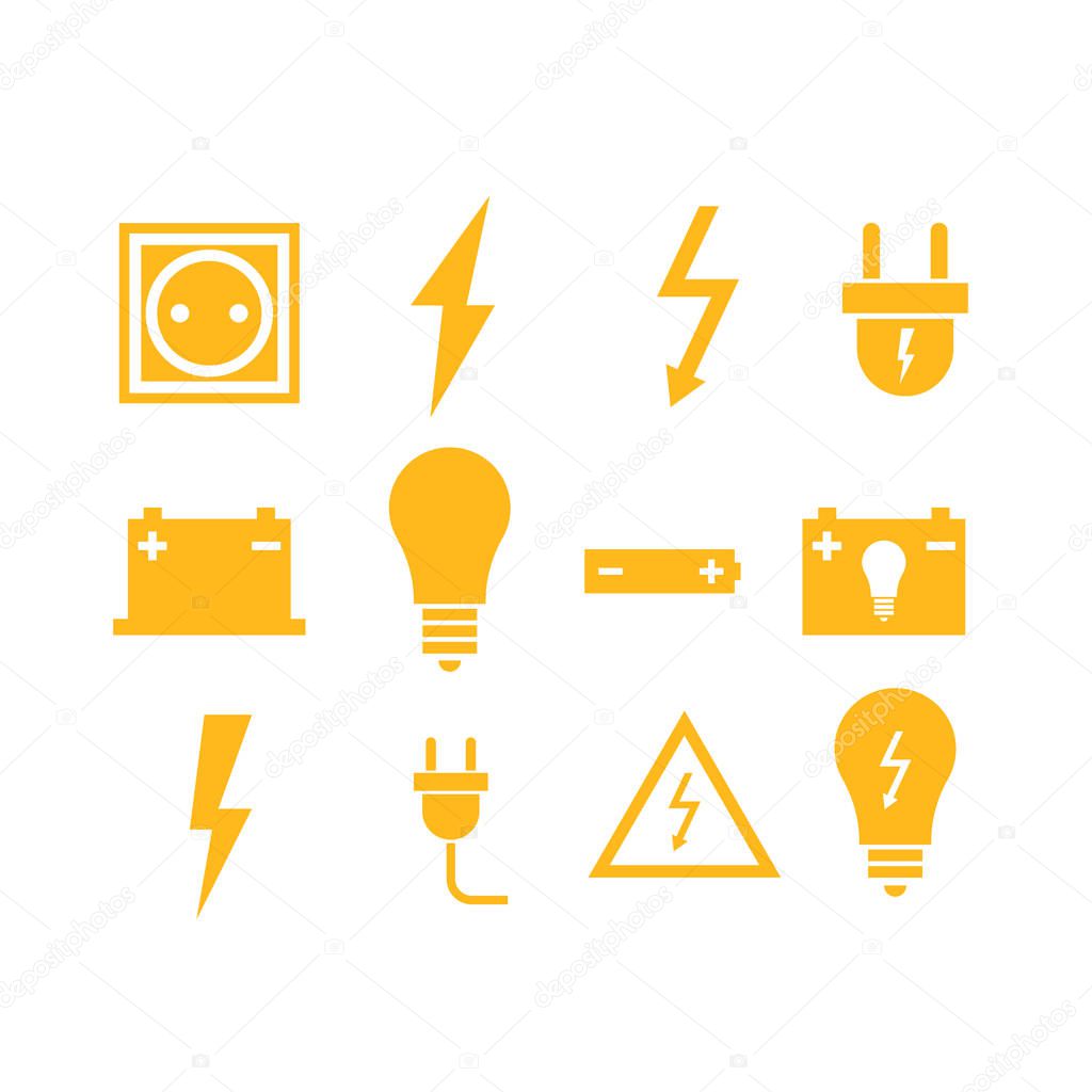 Simple electricity icon