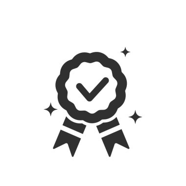 garanti veya madalya ince çizgi ikonu. Minimum tüketici kontrol amblemi ya da güvencesi kavramı. düz vuruş eğilimi modern ayrım logotype grafik doğrusal tasarım basit elementi beyaz arkaplan üzerinde kazan