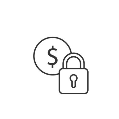 Sabit gelir ana hatları simgesi. Basit doğrusal element çizimi. Vektör