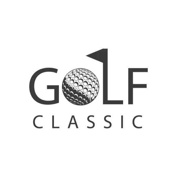 Διάνυσμα Έμβλημα Golf Club Λευκό Σχεδιασμός Ρετρό Ετικέτας Ταχυδρομική Κάρτα — Διανυσματικό Αρχείο