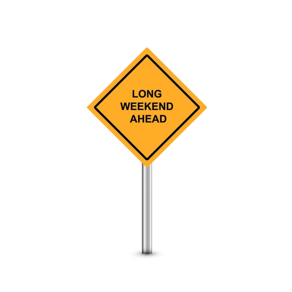 Концептуальний Дорожній Знак Вказує Довгі Вихідні Білому Векторний Знак — стоковий вектор