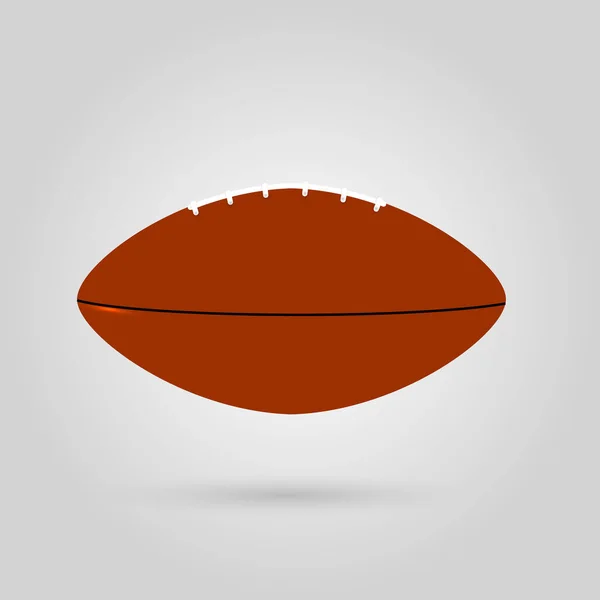 American Football Ball Isoliert Auf Weißem Hintergrund Vektor — Stockvektor