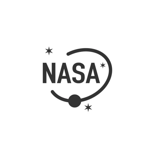 Nasa Vector Icon White Background Flat Vector Nasa Icon Symbol — Stock Vector