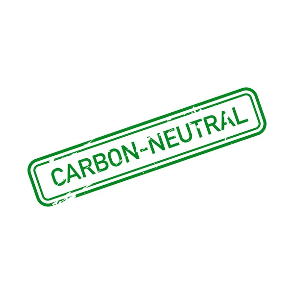 Carimbo Texto Neutro Carbono Verde Sobre Branco Sinal Vetor — Vetor de Stock