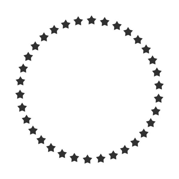 Stars Circle Icon Frame Stars Isolated White Background Vector Design — Stock Vector