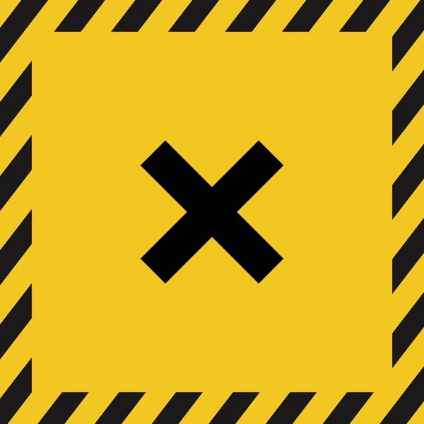 Yellow Sign Harmful Warning Vector Illustration Danger — 图库矢量图片