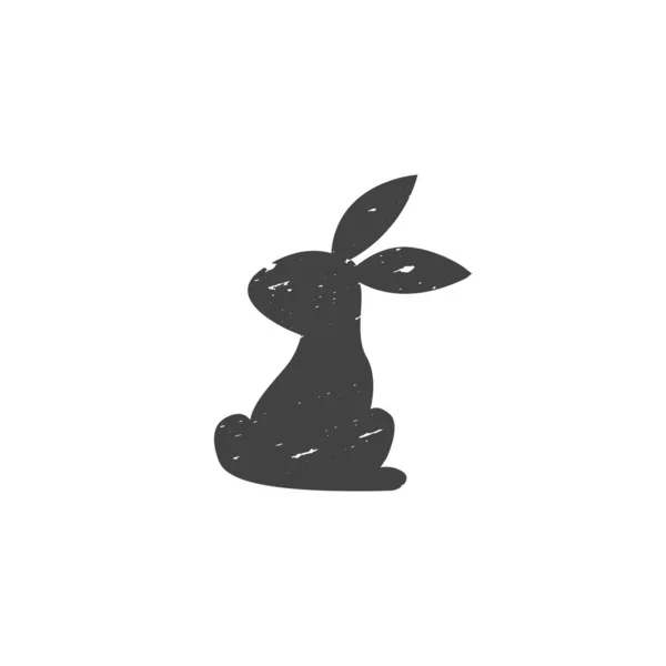 Lapin Intérieur Œuf Illustration Vectorielle Isolée Sur Fond Blanc — Image vectorielle