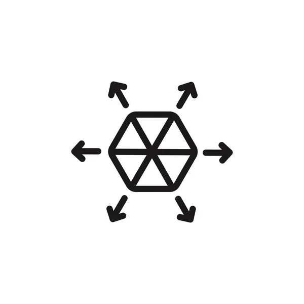 Έννοια Διανομής Περιεχομένου Σύμβολο Επίπεδου Σχεδιασμού Εικονίδιο Διανύσματος — Διανυσματικό Αρχείο