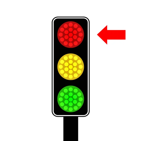 白色的红绿灯图标 矢量信号 平面设计 — 图库矢量图片