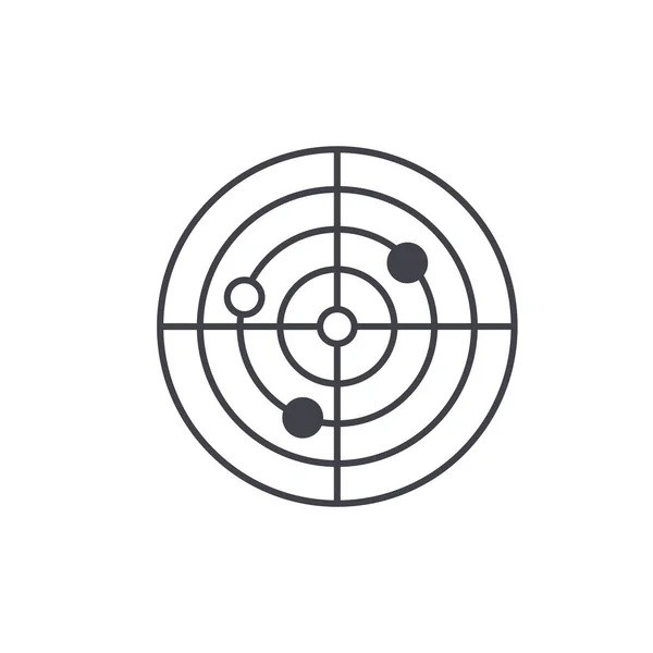 Ikona Radarowa Białym Tle Znak Wektora — Wektor stockowy