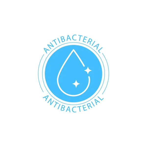 Antibacterial Formula Vector Icon Antibacterial Soap Antiseptic Gel Label Toilet — Stock Vector