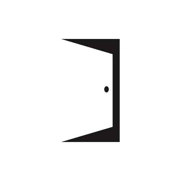Ícone Logotipo Porta Branco Sinal Vector — Vetor de Stock