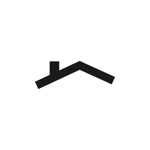 Reof House Icon White Background Плоская Иконка Вектор — стоковый вектор