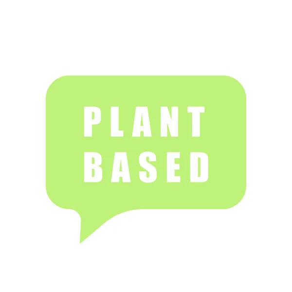 Φούσκα Ομιλίας Βασισμένη Φυτά Εικονογράφηση Διανύσματος Λευκό Φόντο — Διανυσματικό Αρχείο