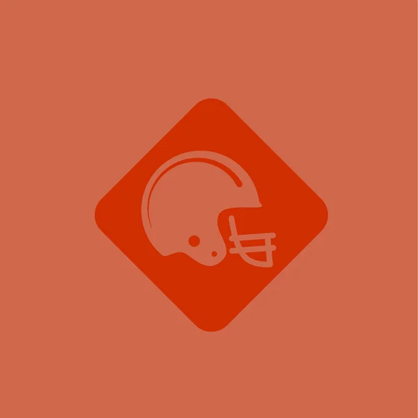 红色背景上的足球头盔图标 矢量图标 — 图库矢量图片