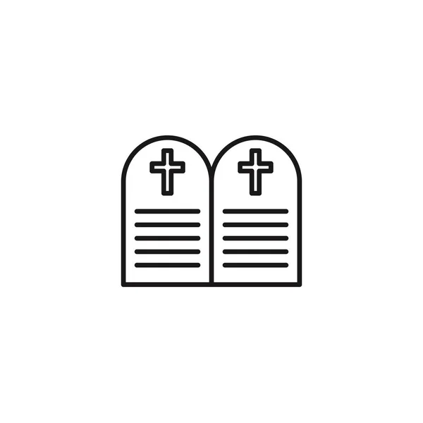 Заповеди Камни Контур Значок Знак Стиля Мобильной Концепции Веб Дизайна — стоковый вектор