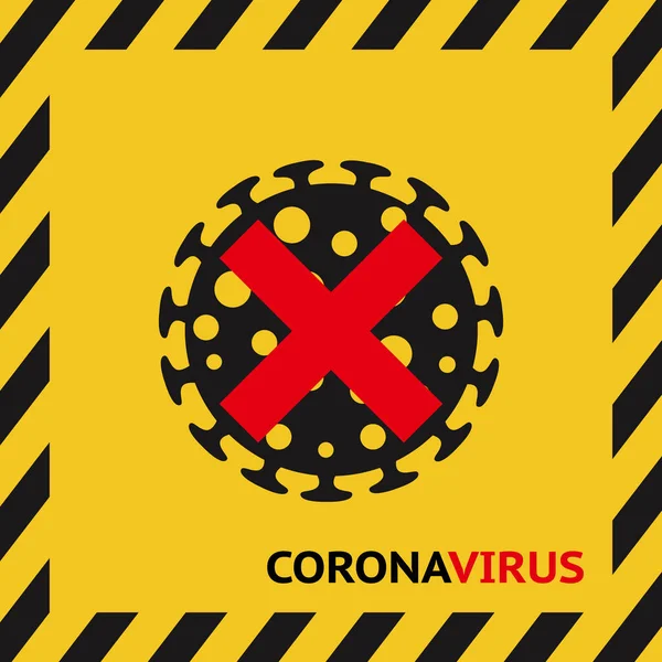 Corona Virus Prevention Illustration Corona Virus Icono Detener Virus Corona — Archivo Imágenes Vectoriales