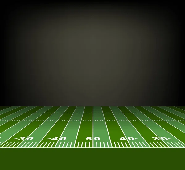 View Sideline American Football Field Vector Illustration — Stock Vector