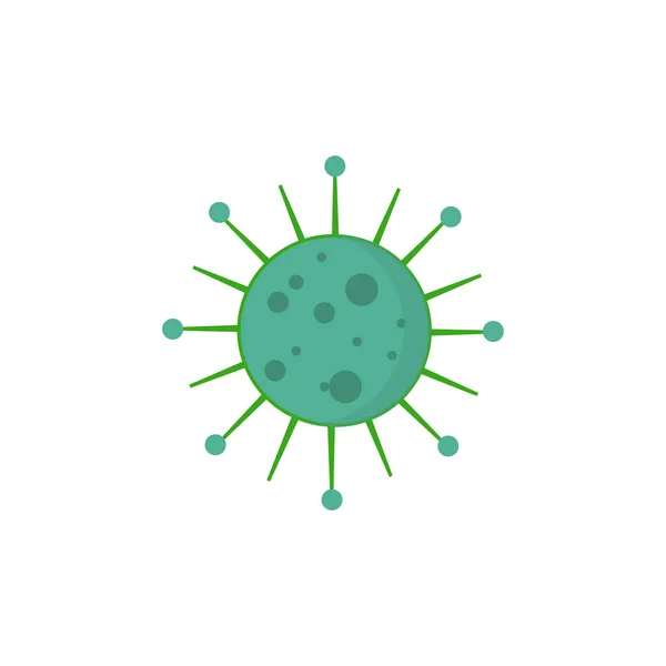 Vektor Obyčejný Lidský Virus Nebo Bakterie Zblízka Izolované Bílém Pozadí — Stockový vektor