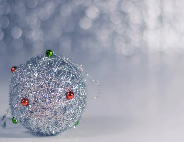 Beautiful Christmas ball on the background bokeh. — Stock Photo, Image