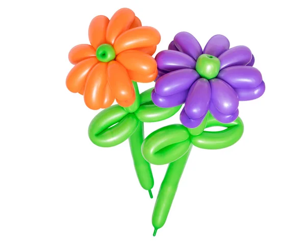 Beyaz arka plan üzerinde izole balonları güzel çiçek.