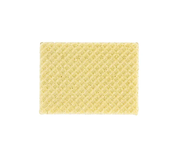 A textura superficial dos waffles isolados sobre um fundo branco . — Fotografia de Stock