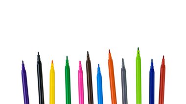 Beyaz arkaplanda izole edilmiş 12 açık işaret.