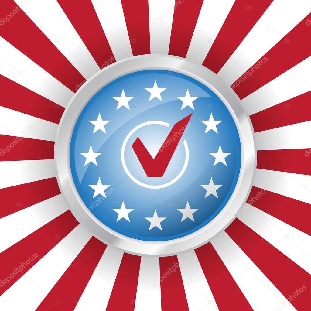 USA presidential election badge