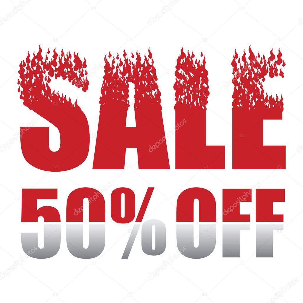 Sale 50 percents off background