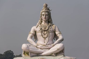 Hindu god Shiva sculpture clipart