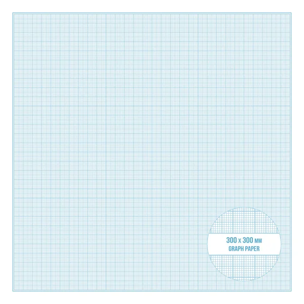 Vector printable metric graph paper 30x30 cm size — Stock Vector