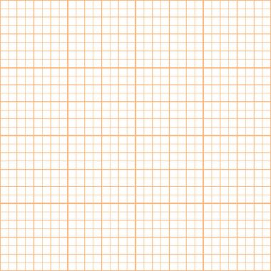 Vektör turuncu inç grafik kağıdı seamless modeli