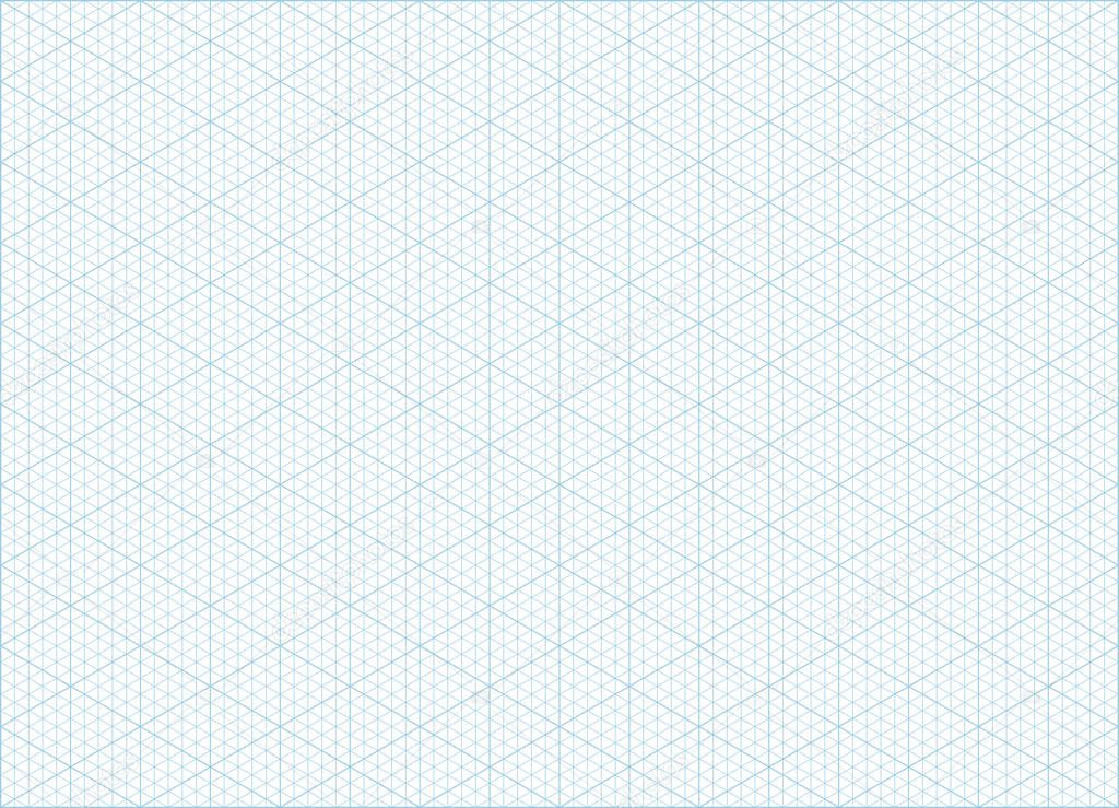 Isometric grid graph paper background