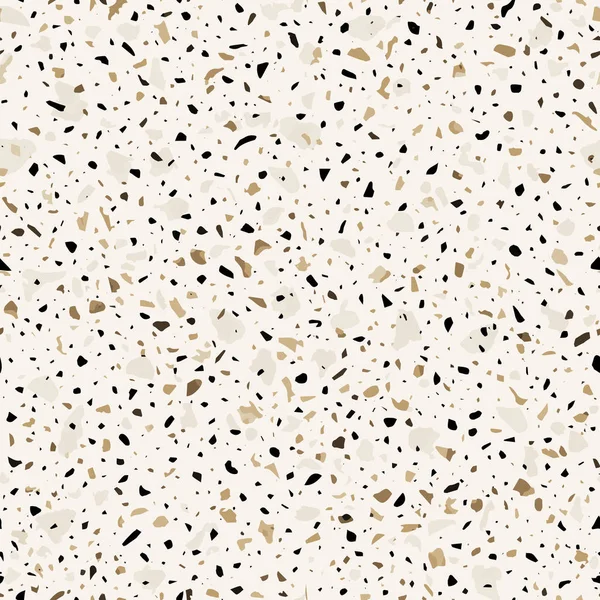 Hafif kahverengi renklerde Terrazzo döşeme vektör seamless modeli — Stok Vektör