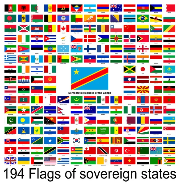 Dr Kongo, dünyanın bayraklarının vektör resimlerinin toplanması.